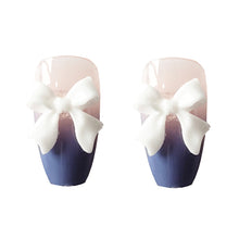Load image into Gallery viewer, 24pcs/set Long Manicure Fake Nail Detachable Bow-knot Nail Patch Wearing Nails Nail Stickers Nail Art Accessories
