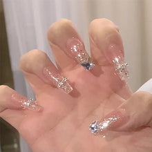 Load image into Gallery viewer, 24pcs/set Long Manicure Fake Nail Detachable Bow-knot Nail Patch Wearing Nails Nail Stickers Nail Art Accessories
