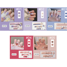 Load image into Gallery viewer, 24pcs/set Long Manicure Fake Nail Detachable Bow-knot Nail Patch Wearing Nails Nail Stickers Nail Art Accessories
