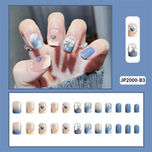 Load image into Gallery viewer, 24pcs/set Short Manicure Fake Nail Detachable Fake Nail Patch Bow-knot Nail Stickers Nail Art Accessories
