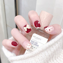 Load image into Gallery viewer, 24pcs/set Short Manicure Fake Nail Detachable Fake Nail Patch Bow-knot Nail Stickers Nail Art Accessories
