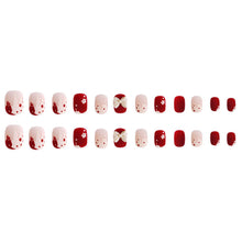 Load image into Gallery viewer, 24pcs/set Short Manicure Fake Nail Detachable Fake Nail Patch Bow-knot Nail Stickers Nail Art Accessories

