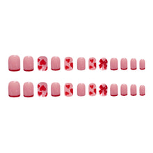 Load image into Gallery viewer, 24pcs/set Short Manicure Fake Nail Detachable Fake Nail Patch Bow-knot Nail Stickers Nail Art Accessories

