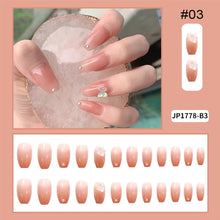Load image into Gallery viewer, 24pcs/set Long Manicure Fake Nail Detachable Nail Patch Wearing Nails Nail Stickers Nail Art Accessories
