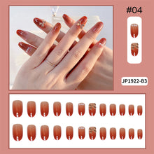 Load image into Gallery viewer, 24pcs/set Long Manicure Fake Nail Detachable Nail Patch Wearing Nails Nail Stickers Nail Art Accessories

