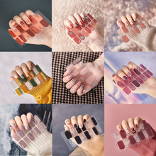 Load image into Gallery viewer, 14pcs/Sheet Laser Bronzing Nail Stickers Adhesive Nail Sticker 3D Nail Wrap Full Cover Nail Art Supplies Nail Accessories
