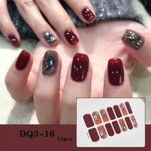 Load image into Gallery viewer, 14pcs/Sheet Laser Bronzing Nail Stickers Adhesive Nail Sticker 3D Nail Wrap Full Cover Nail Art Supplies Nail Accessories
