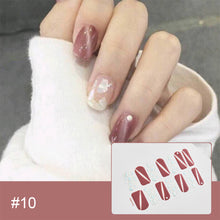 Load image into Gallery viewer, 14pcs/Sheet Laser Bronzing Nail Stickers Adhesive Nail Sticker 3D Nail Wrap Full Cover Nail Art Supplies Nail Accessories
