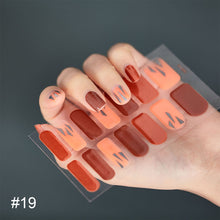 Load image into Gallery viewer, 14pcs/Sheet Laser Bronzing Nail Stickers Adhesive Nail Sticker 3D Nail Wrap Full Cover Nail Art Supplies Nail Accessories
