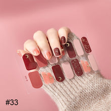 Load image into Gallery viewer, 14pcs/Sheet Laser Bronzing Nail Stickers Adhesive Nail Sticker 3D Nail Wrap Full Cover Nail Art Supplies Nail Accessories
