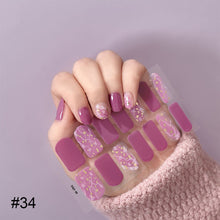 Load image into Gallery viewer, 14pcs/Sheet Laser Bronzing Nail Stickers Adhesive Nail Sticker 3D Nail Wrap Full Cover Nail Art Supplies Nail Accessories
