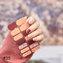 Load image into Gallery viewer, 14pcs/Sheet Laser Bronzing Nail Stickers Adhesive Nail Sticker 3D Nail Wrap Full Cover Nail Art Supplies Nail Accessories
