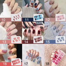 Load image into Gallery viewer, 14pcs/Sheet Laser Bronzing Nail Stickers Adhesive Nail Sticker 3D Nail Wrap Full Cover Nail Art Supplies Nail Accessories
