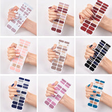 Load image into Gallery viewer, 22pcs/Sheet Nail Stickers Adhesive Nail Sticker Nail Wrap Full Cover Nail Art Supplies Nail Accessories
