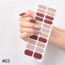Load image into Gallery viewer, 22pcs/Sheet Nail Stickers Adhesive Nail Sticker Nail Wrap Full Cover Nail Art Supplies Nail Accessories
