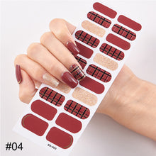 Load image into Gallery viewer, 22pcs/Sheet Nail Stickers Adhesive Nail Sticker Nail Wrap Full Cover Nail Art Supplies Nail Accessories
