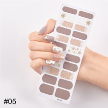 Load image into Gallery viewer, 22pcs/Sheet Nail Stickers Adhesive Nail Sticker Nail Wrap Full Cover Nail Art Supplies Nail Accessories
