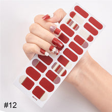 Load image into Gallery viewer, 22pcs/Sheet Nail Stickers Adhesive Nail Sticker Nail Wrap Full Cover Nail Art Supplies Nail Accessories
