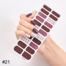 Load image into Gallery viewer, 22pcs/Sheet Nail Stickers Adhesive Nail Sticker Nail Wrap Full Cover Nail Art Supplies Nail Accessories
