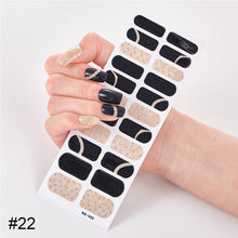 Load image into Gallery viewer, 22pcs/Sheet Nail Stickers Adhesive Nail Sticker Nail Wrap Full Cover Nail Art Supplies Nail Accessories
