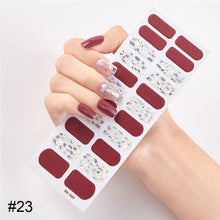 Load image into Gallery viewer, 22pcs/Sheet Nail Stickers Adhesive Nail Sticker Nail Wrap Full Cover Nail Art Supplies Nail Accessories
