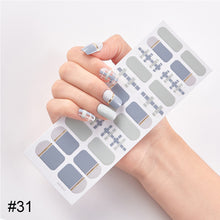 Load image into Gallery viewer, 22pcs/Sheet Nail Stickers Adhesive Nail Sticker Nail Wrap Full Cover Nail Art Supplies Nail Accessories
