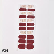 Load image into Gallery viewer, 22pcs/Sheet Nail Stickers Adhesive Nail Sticker Nail Wrap Full Cover Nail Art Supplies Nail Accessories
