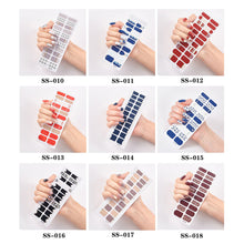 Load image into Gallery viewer, 22pcs/Sheet Nail Stickers Adhesive Nail Sticker Nail Wrap Full Cover Nail Art Supplies Nail Accessories
