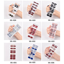 Load image into Gallery viewer, 22pcs/Sheet Nail Stickers Adhesive Nail Sticker Nail Wrap Full Cover Nail Art Supplies Nail Accessories
