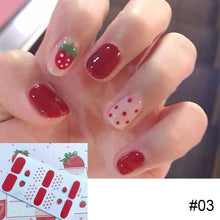 Load image into Gallery viewer, 14pcs/Sheet Nail Stickers Waterproof Durable Adhesive 3D Nail Wrap Full Cover Nail Art Supplies Nail Accessories

