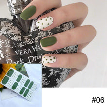 Load image into Gallery viewer, 14pcs/Sheet Nail Stickers Waterproof Durable Adhesive 3D Nail Wrap Full Cover Nail Art Supplies Nail Accessories
