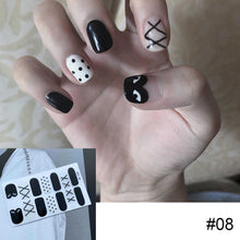 Load image into Gallery viewer, 14pcs/Sheet Nail Stickers Waterproof Durable Adhesive 3D Nail Wrap Full Cover Nail Art Supplies Nail Accessories
