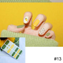 Load image into Gallery viewer, 14pcs/Sheet Nail Stickers Waterproof Durable Adhesive 3D Nail Wrap Full Cover Nail Art Supplies Nail Accessories
