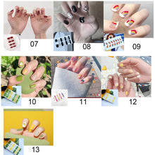 Load image into Gallery viewer, 14pcs/Sheet Nail Stickers Waterproof Durable Adhesive 3D Nail Wrap Full Cover Nail Art Supplies Nail Accessories
