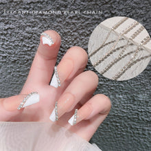 Load image into Gallery viewer, Nail Decoration Chain Light Luxury Metal Diamond Jewelry Manicure Decoracion Nail Stickers DIY Nail Art Accessories
