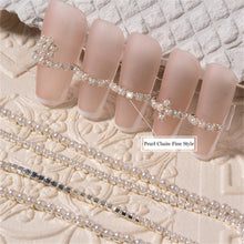 Load image into Gallery viewer, Nail Decoration Chain Light Luxury Metal Diamond Jewelry Manicure Decoracion Nail Stickers DIY Nail Art Accessories
