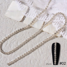 Load image into Gallery viewer, Nail Decoration Chain Light Luxury Metal Diamond Jewelry Manicure Decoracion Nail Stickers DIY Nail Art Accessories
