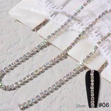 Load image into Gallery viewer, Nail Decoration Chain Light Luxury Metal Diamond Jewelry Manicure Decoracion Nail Stickers DIY Nail Art Accessories

