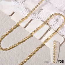 Load image into Gallery viewer, Nail Decoration Chain Light Luxury Metal Diamond Jewelry Manicure Decoracion Nail Stickers DIY Nail Art Accessories
