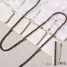 Load image into Gallery viewer, Nail Decoration Chain Light Luxury Metal Diamond Jewelry Manicure Decoracion Nail Stickers DIY Nail Art Accessories

