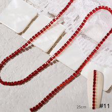 Load image into Gallery viewer, Nail Decoration Chain Light Luxury Metal Diamond Jewelry Manicure Decoracion Nail Stickers DIY Nail Art Accessories
