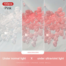 Load image into Gallery viewer, 100pcs Photochromic Love Nail Decoration Stickers Transparent Nail Stickers Nail Decoration Nail Art DIY Nail Accessories

