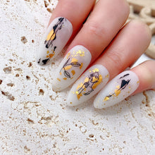 Load image into Gallery viewer, Two Tone Gold Plated Nail Art Stickers Manicure Stickers Nail Art Decoration Nail Accessories For Women

