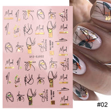 Load image into Gallery viewer, Two Tone Gold Plated Nail Art Stickers Manicure Stickers Nail Art Decoration Nail Accessories For Women
