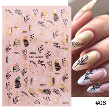 Load image into Gallery viewer, Two Tone Gold Plated Nail Art Stickers Manicure Stickers Nail Art Decoration Nail Accessories For Women
