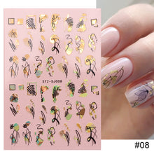 Load image into Gallery viewer, Two Tone Gold Plated Nail Art Stickers Manicure Stickers Nail Art Decoration Nail Accessories For Women
