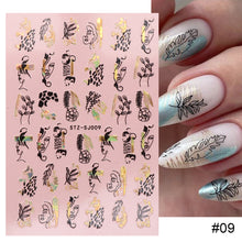 Load image into Gallery viewer, Two Tone Gold Plated Nail Art Stickers Manicure Stickers Nail Art Decoration Nail Accessories For Women
