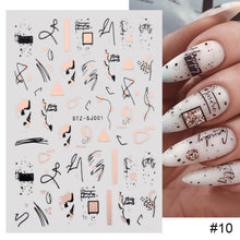 Load image into Gallery viewer, Two Tone Gold Plated Nail Art Stickers Manicure Stickers Nail Art Decoration Nail Accessories For Women
