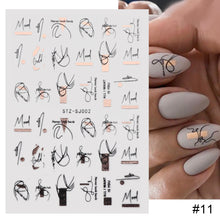 Load image into Gallery viewer, Two Tone Gold Plated Nail Art Stickers Manicure Stickers Nail Art Decoration Nail Accessories For Women
