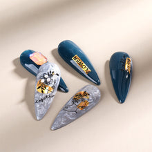Load image into Gallery viewer, Black Bronzing Nail Stickers Animal Plant Flower Stickers Manicure Stickers Nail Art Decoration Nail Accessories
